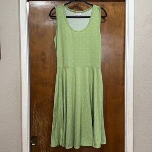 LuLaRoe Large Green And Yellow Dress